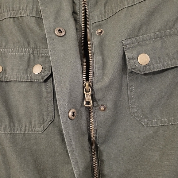 KUT from the Kloth army green zip front snap closure jacket - Picture 4 of 7